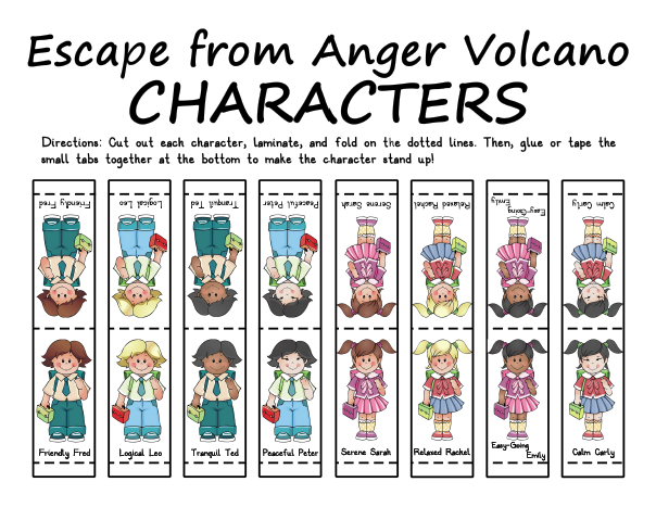 Escape from Anger Volcano Characters