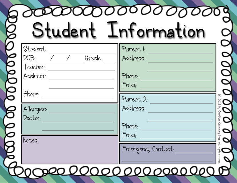 Student Info Front Cool