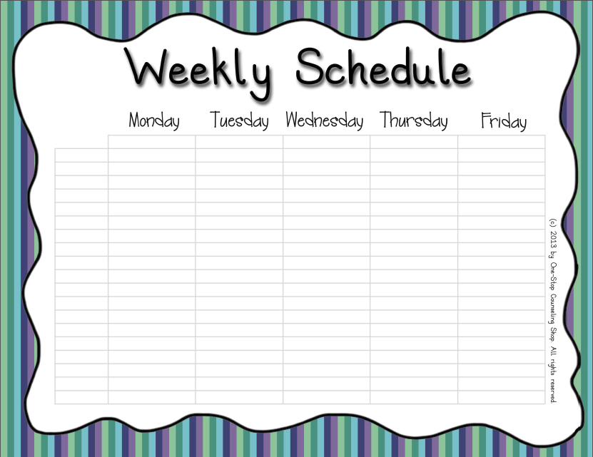 Weekly Schedule Cool
