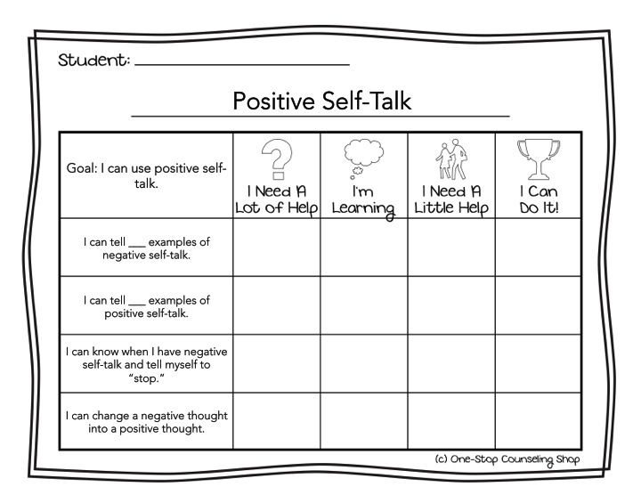 Positive Self-Talk Rubric